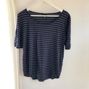 Navy and white stripe tee